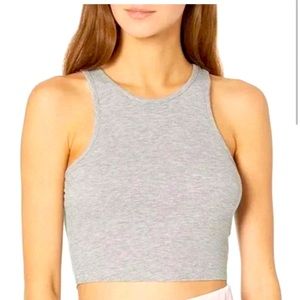 Free People High Neck Ribbed Crop Top